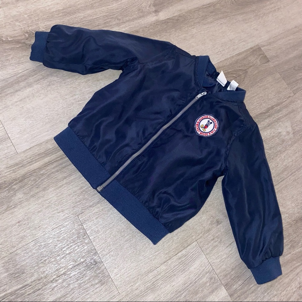 H&M Navy Blue Micky Mouse Bomber Jacket
